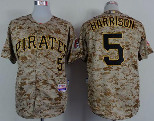 Pirates #5 Josh Harrison Camo Alternate Cool Base Stitched MLB Jersey